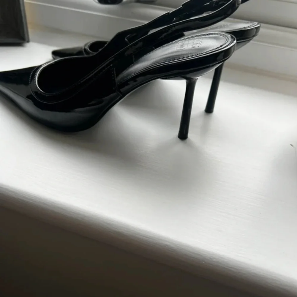 ASOS Black Patent Slingback Heels - Picture 3 of 4